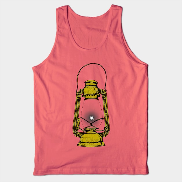 Black Flame (yellow) Tank Top by Fjordly